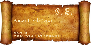 Vaszil Rózsa névjegykártya