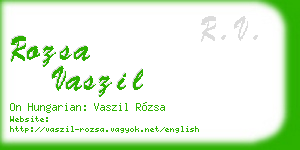 rozsa vaszil business card